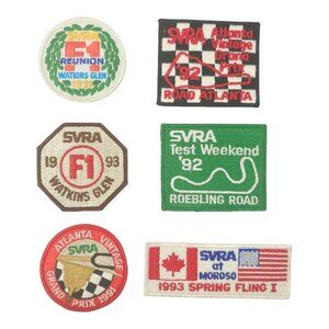 SVRA Patches 1990s Grand Prix Sportscar Vintage Racing Association Lot Of 6